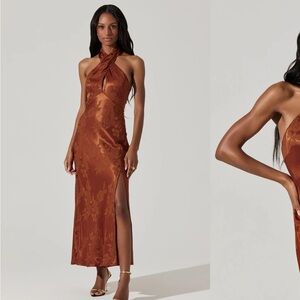 ASTR the label- Marissa Halter Neck Midi Dress